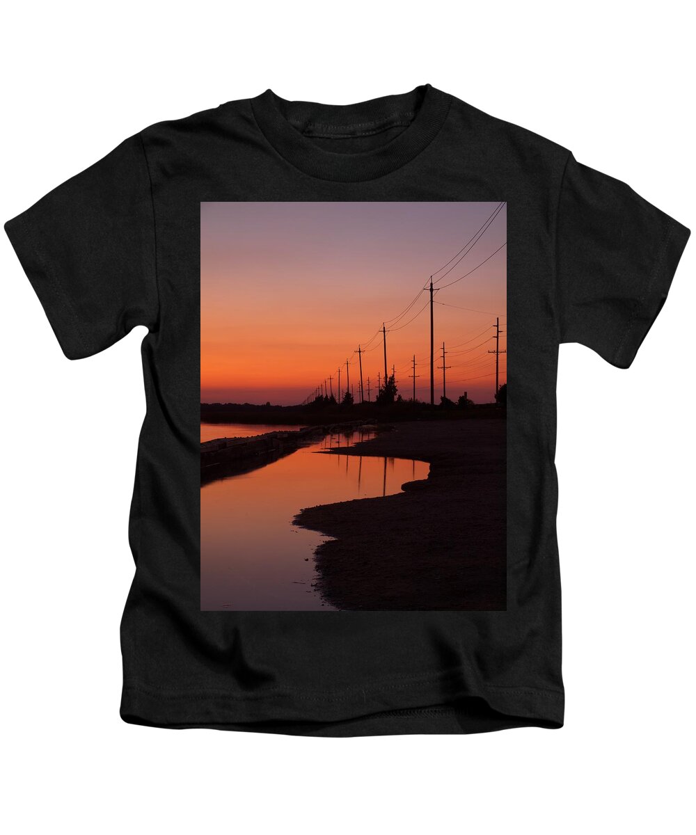 Sunset Kids T-Shirt featuring the photograph The Road West by Joshua House