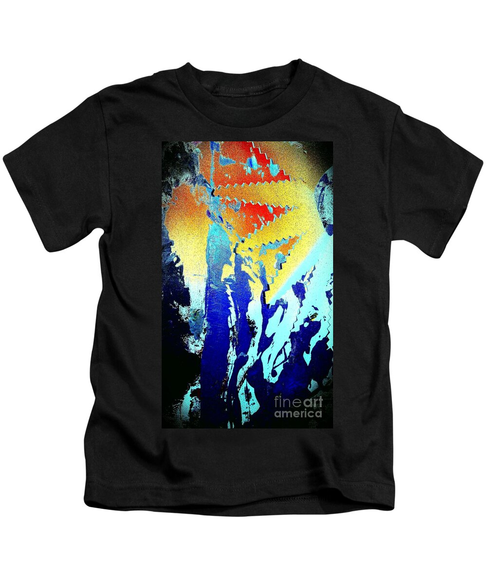 Sun Kids T-Shirt featuring the mixed media The Sun Will Rise by Jacqueline McReynolds