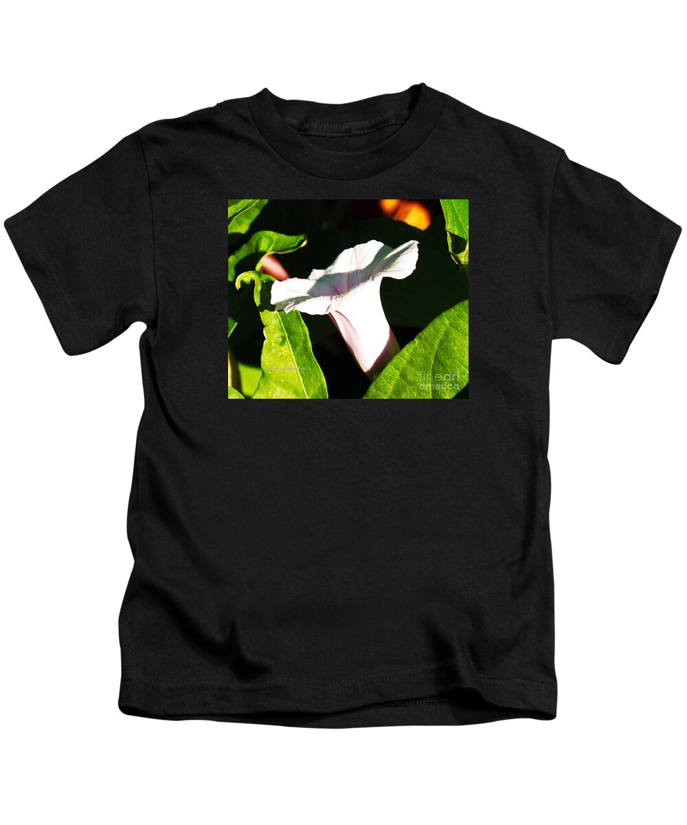 Fine Art Photography Kids T-Shirt featuring the photograph The White Trumpet by Patricia Griffin Brett