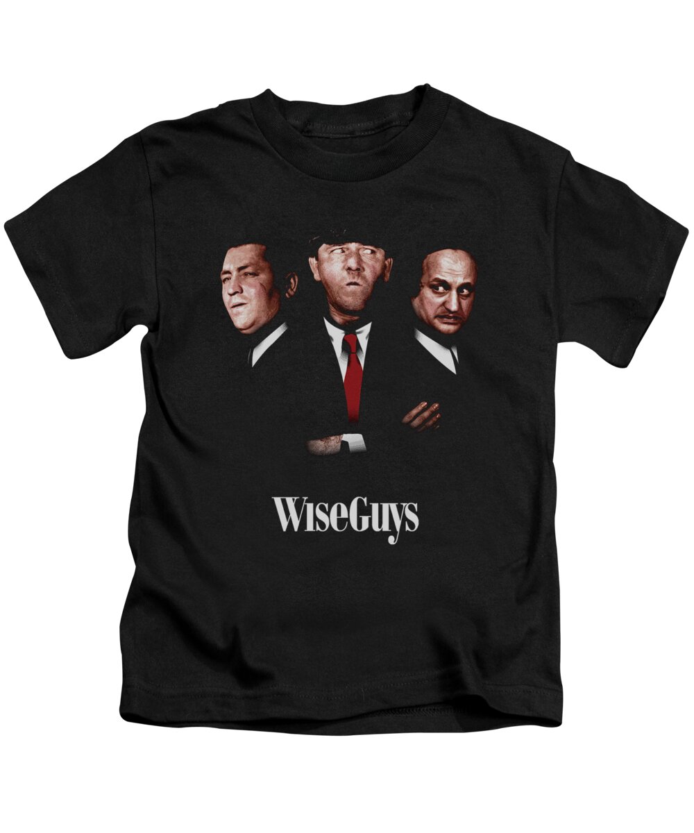 The Three Stooges Kids T-Shirt featuring the digital art Three Stooges - Wiseguys by Brand A