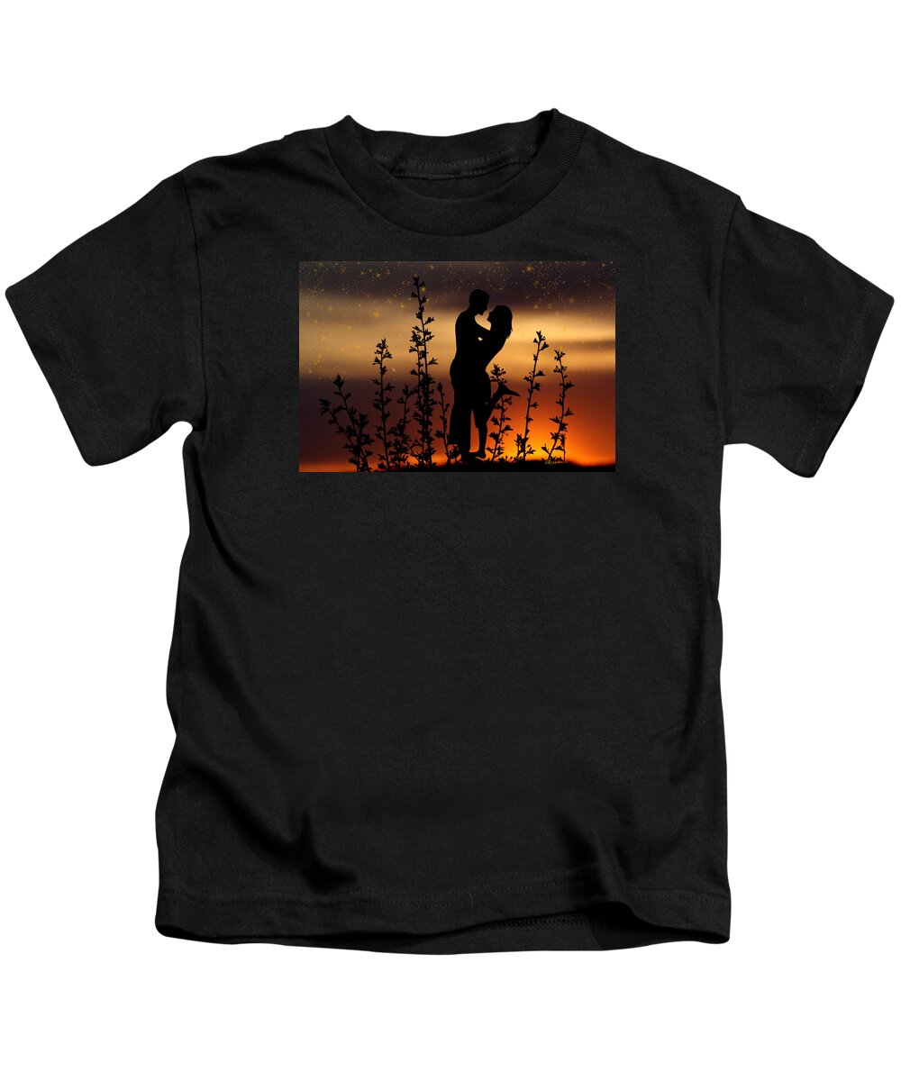 Weeds Kids T-Shirt featuring the digital art Time for Romance by Ericamaxine Price