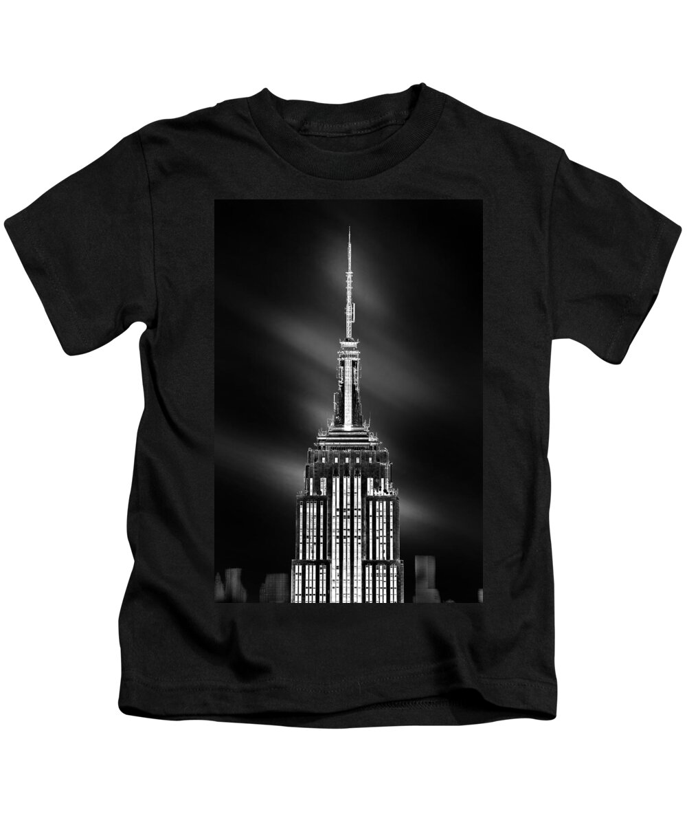 Empire State Building Kids T-Shirt featuring the photograph Tip Of The World by Az Jackson