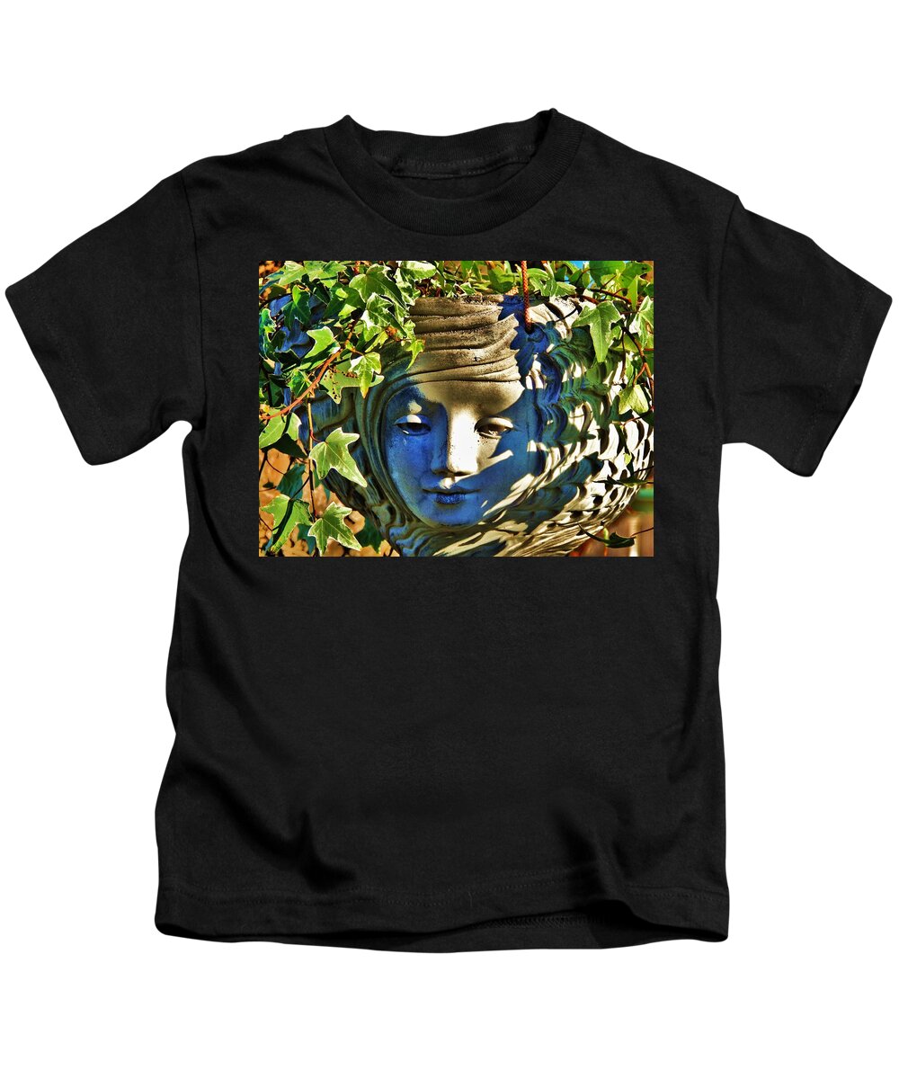 Garden Kids T-Shirt featuring the photograph Told in a Garden by Helen Carson