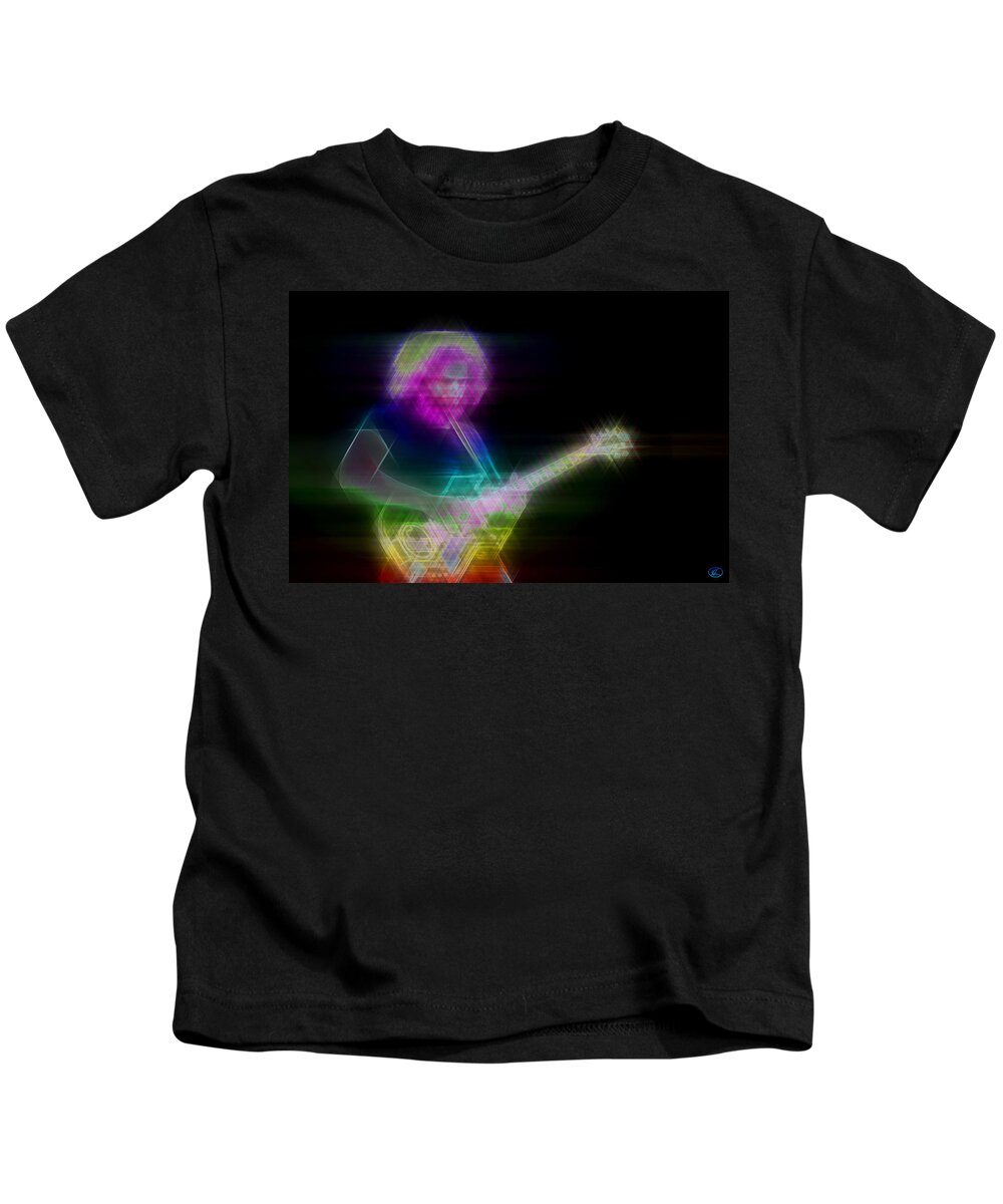 Jerry Garcia Kids T-Shirt featuring the digital art Touch of Gray by Kenneth Armand Johnson