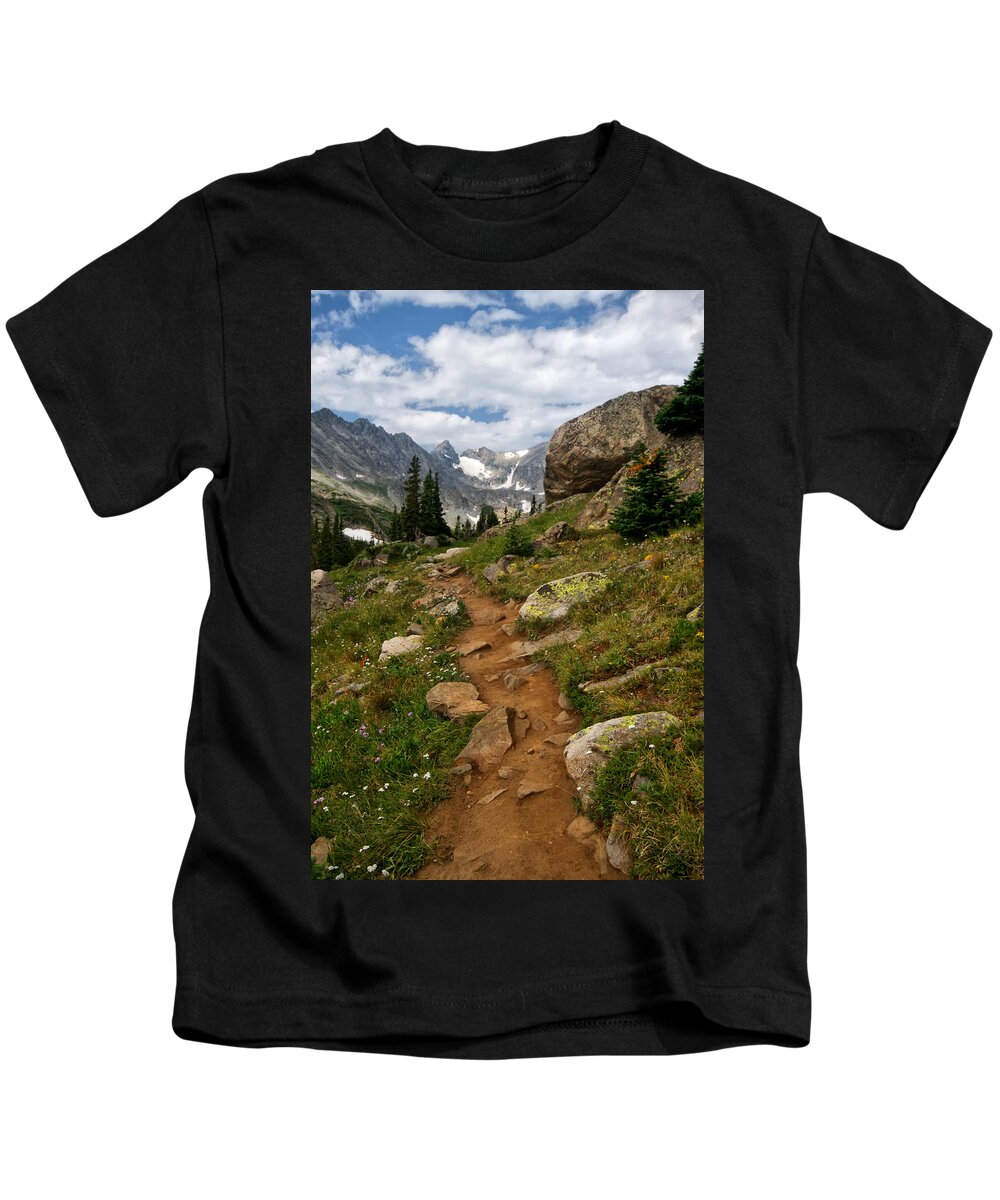 Colorado Kids T-Shirt featuring the photograph Trail to Lake Isabelle by Ronda Kimbrow