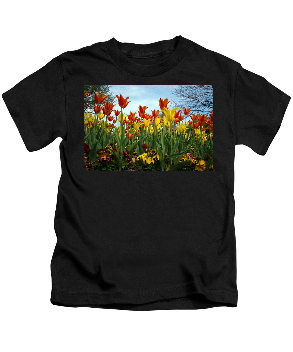 Flowers Kids T-Shirt featuring the photograph Tulip Time by Farol Tomson