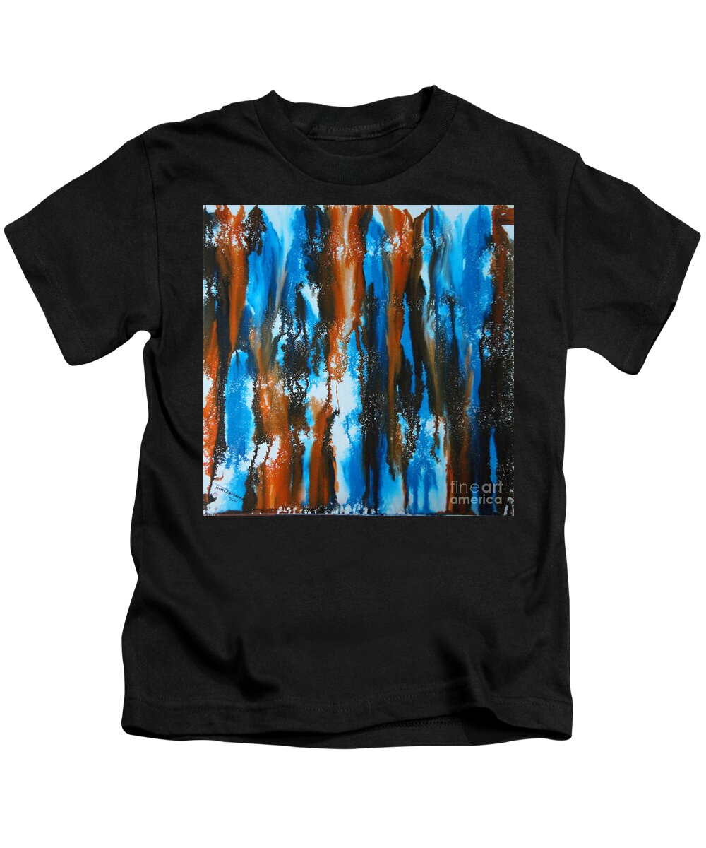 Art Kids T-Shirt featuring the painting Winter vs. Summer by Tamal Sen Sharma