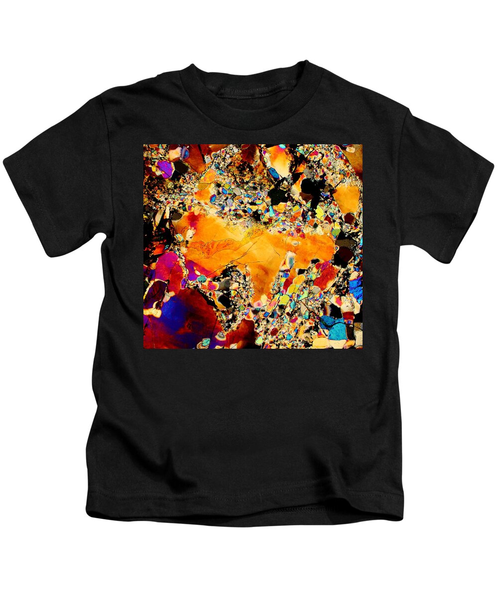 Meteorites Kids T-Shirt featuring the photograph Goldon Nuggets From Space by Hodges Jeffery