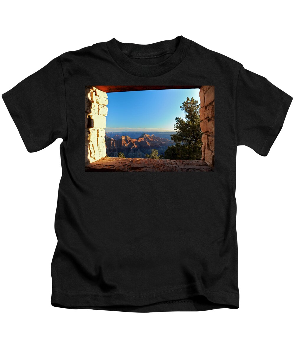 Landscape Kids T-Shirt featuring the photograph View of the Past by Richard Gehlbach