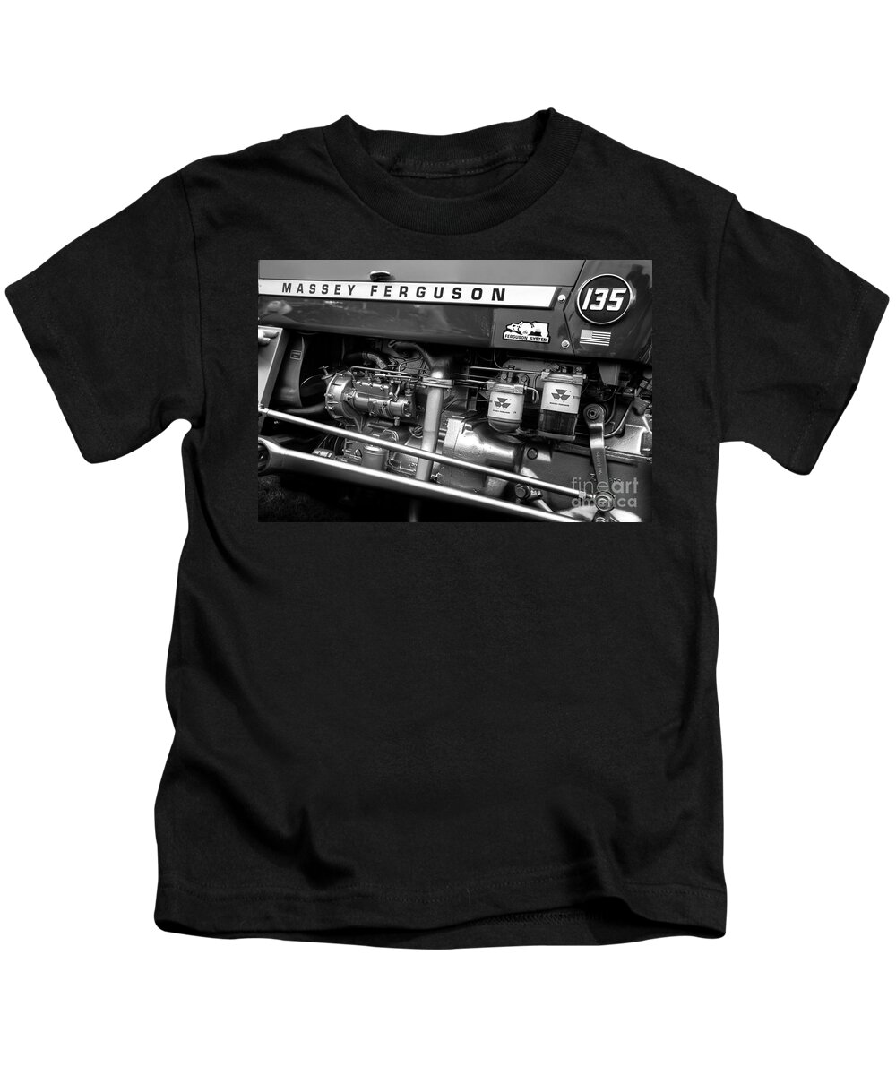 Massey Ferguson Tractor Kids T-Shirt featuring the photograph Vintage Massey Ferguson by Michael Eingle