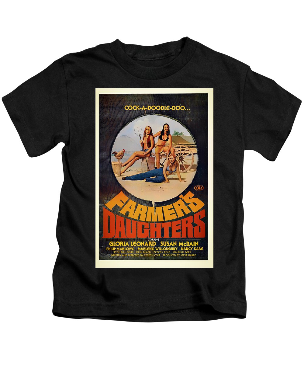 Vintage Porn Film Poster 1976 Kids T-Shirt by Mountain Dreams - Fine Art  America