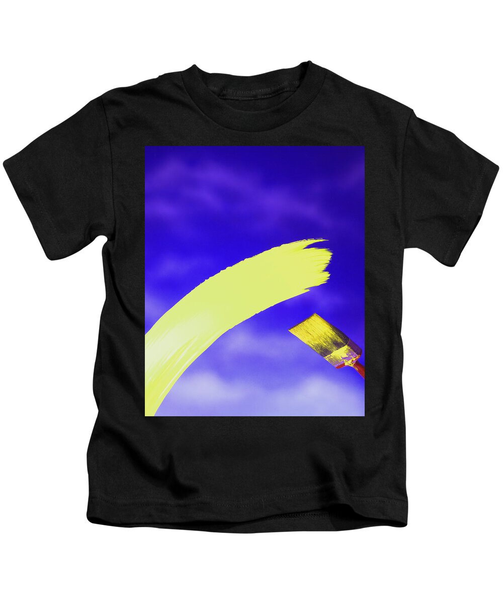 Photo Decor Kids T-Shirt featuring the photograph Yellow and Blue by Steven Huszar