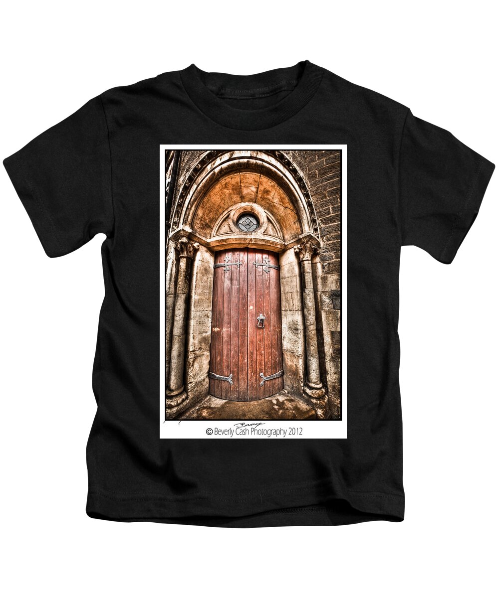 Door Kids T-Shirt featuring the photograph Bronze - Old Door by B Cash