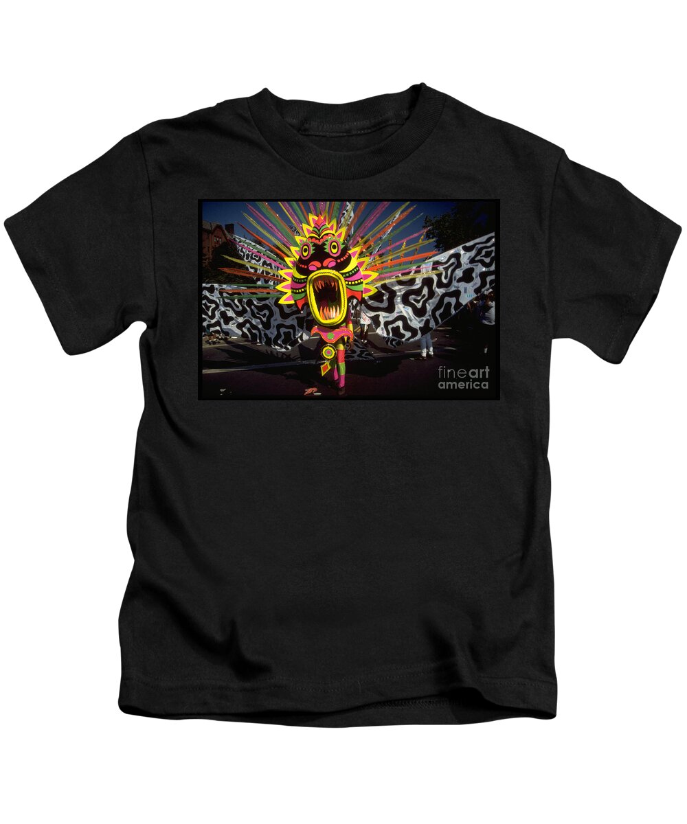 Parades Kids T-Shirt featuring the photograph West Indian Day Parade Brooklyn NY #11 by Mark Gilman