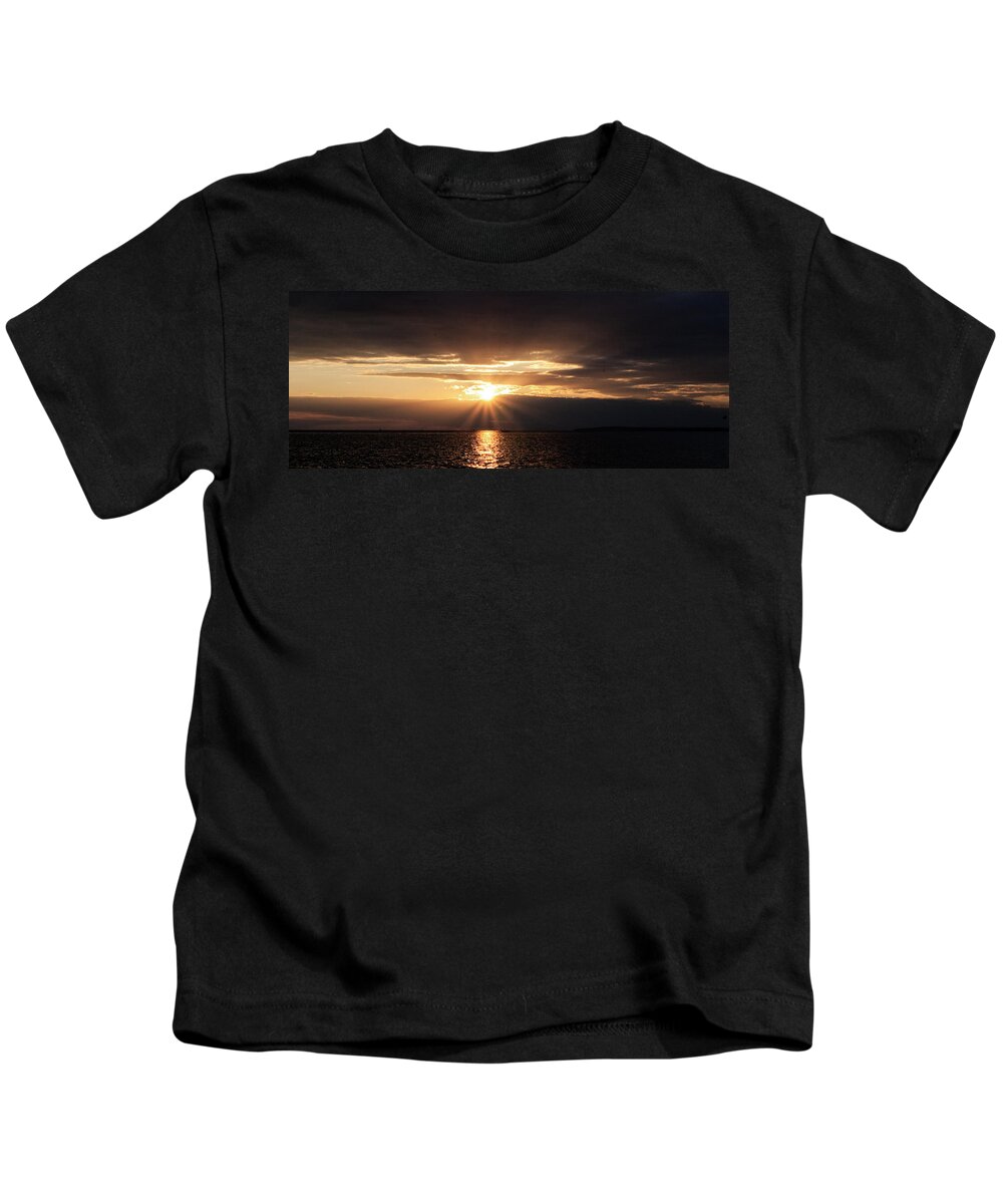  Beach Kids T-Shirt featuring the photograph Sunset #2 by Stelios Kleanthous