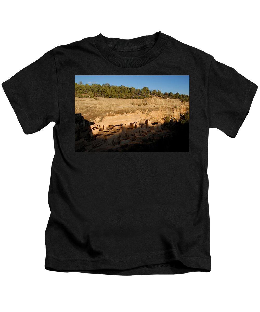Fine Art Photography Kids T-Shirt featuring the photograph A Palace in the Cliffs by David Lee Thompson