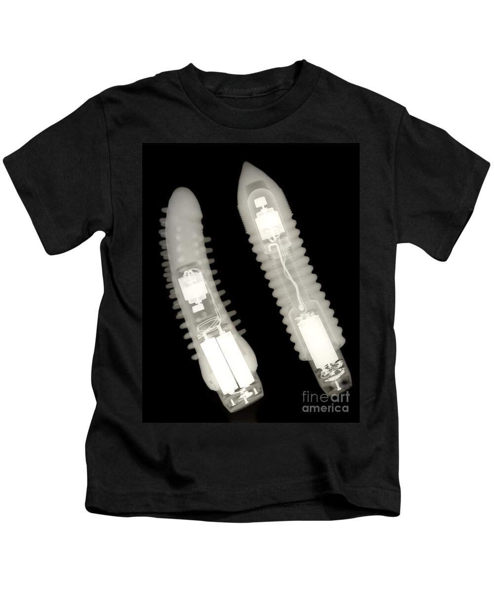 Xray Kids T-Shirt featuring the photograph Adult Sex Toys by Ted Kinsman