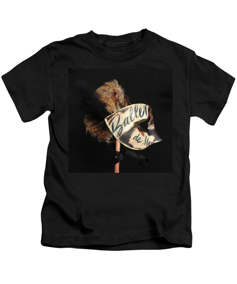 Venetian Mask Kids T-Shirt featuring the photograph Baletto by Shannon Grissom
