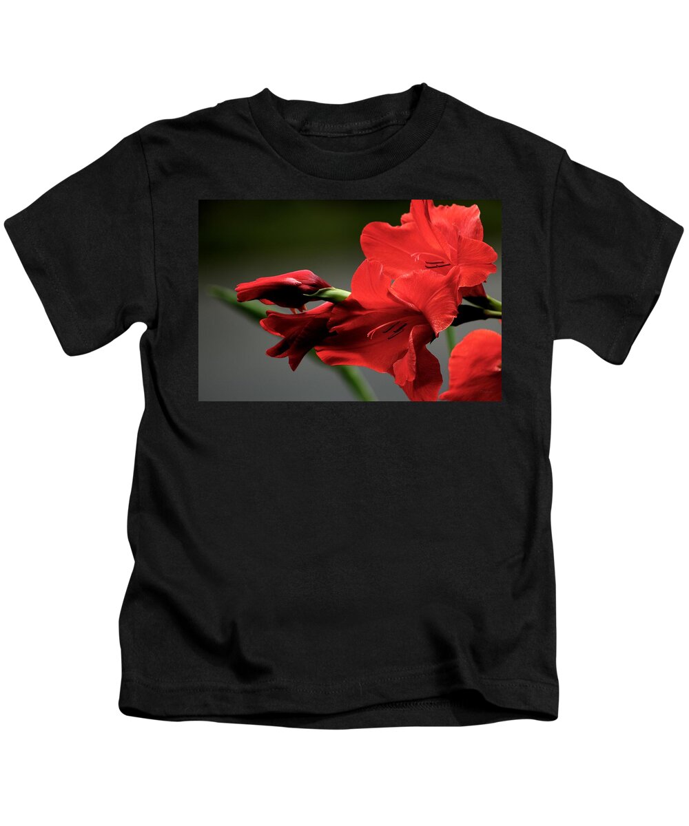 Flower Kids T-Shirt featuring the photograph Chromatic Gladiola by Deborah Crew-Johnson