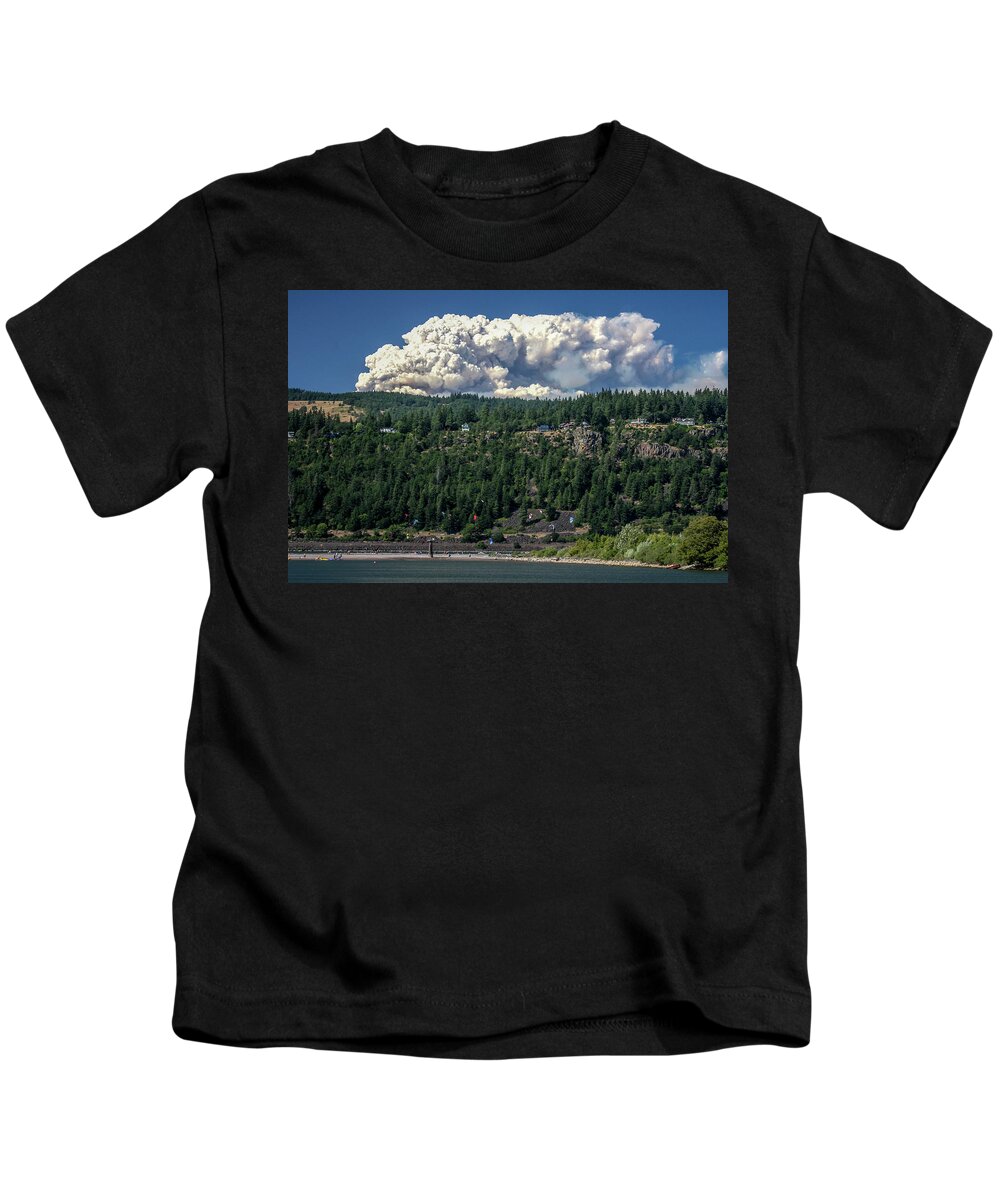 Forrest Fire Kids T-Shirt featuring the photograph Cold Springs Fire by Albert Seger