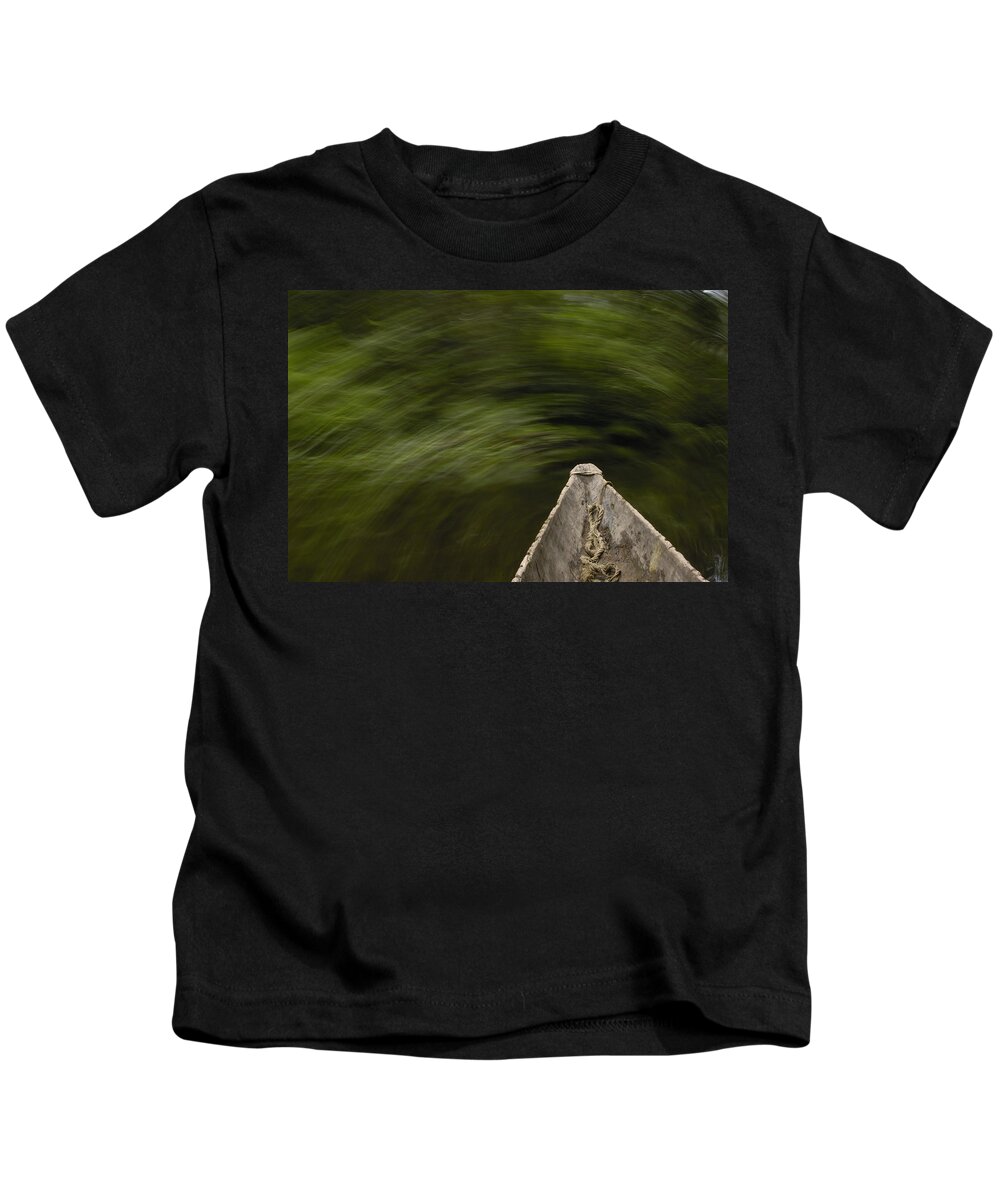 Mp Kids T-Shirt featuring the photograph Dugout Canoe In Blackwater Stream by Pete Oxford