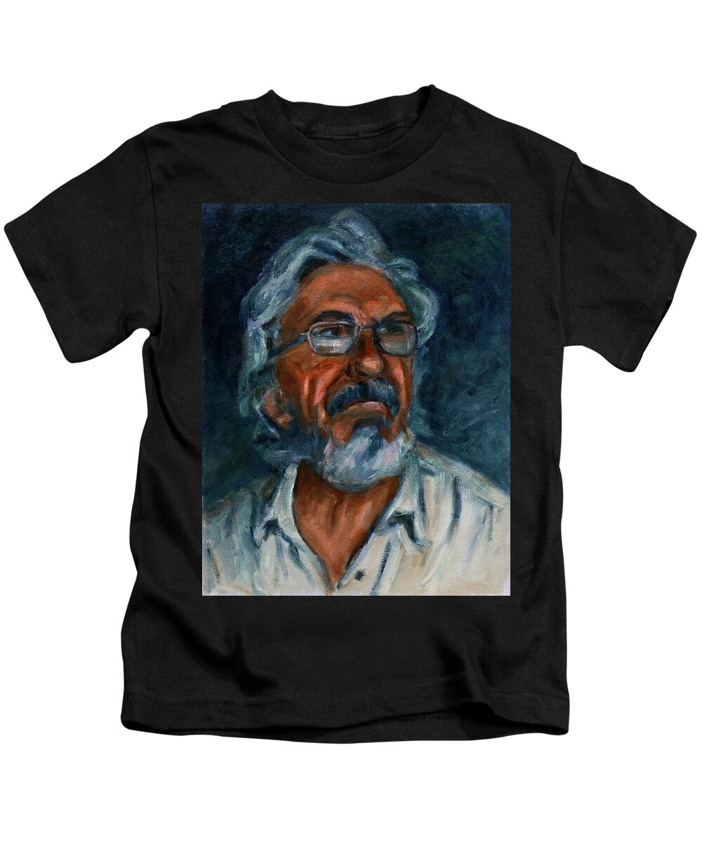 Petko Pemaro Kids T-Shirt featuring the painting For Petko Pemaro by Xueling Zou