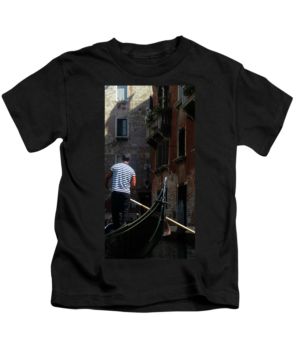 Italy Kids T-Shirt featuring the photograph Gandola Ride by La Dolce Vita