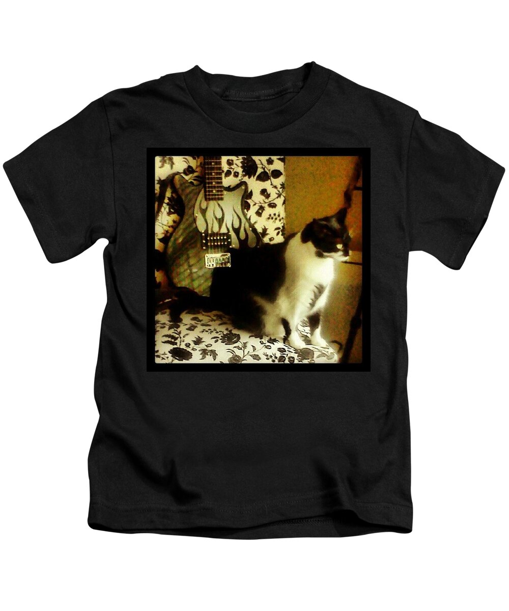 Guitar Kids T-Shirt featuring the photograph Got The Blues by Stacy C Bottoms