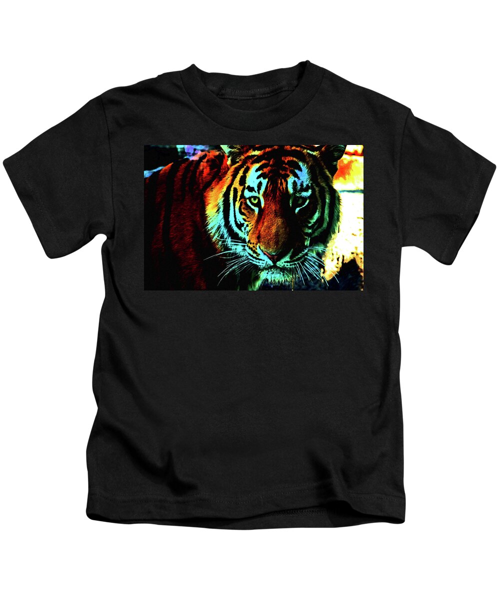 Tiger Kids T-Shirt featuring the photograph Jungle Cat by La Dolce Vita