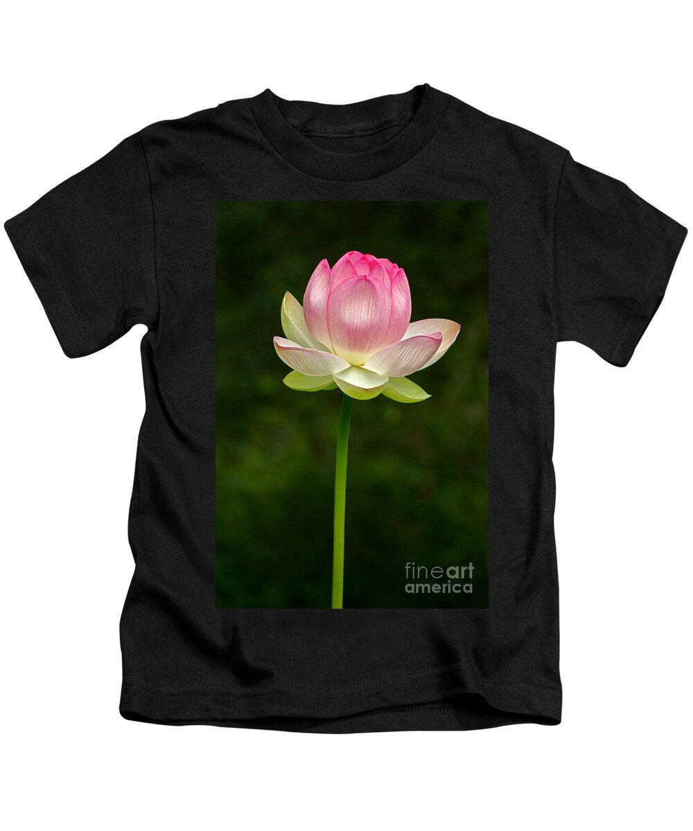 Lotus Kids T-Shirt featuring the photograph No Less Magical by Byron Varvarigos