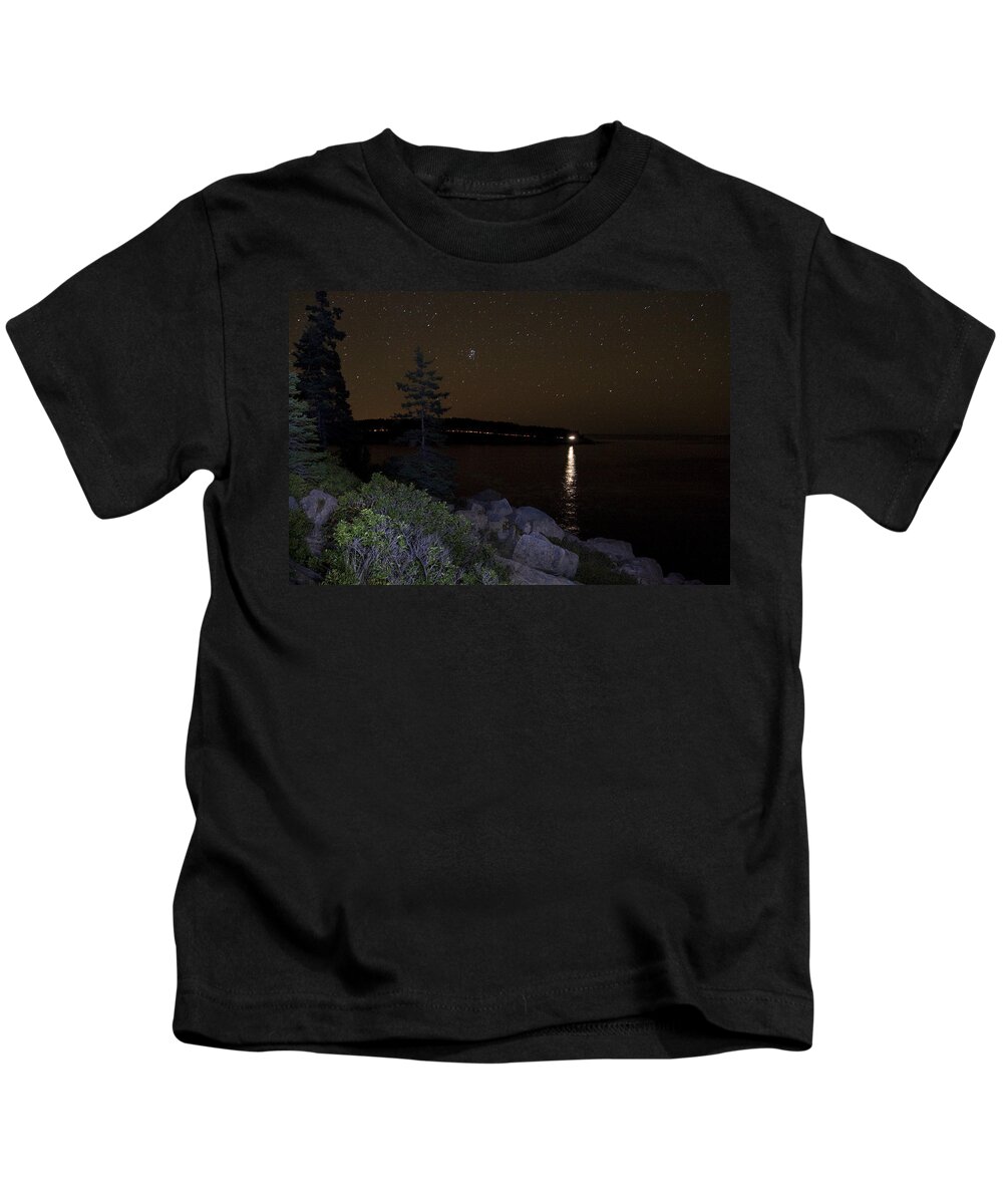 Night Kids T-Shirt featuring the photograph Rounding Otter Point by Brent L Ander
