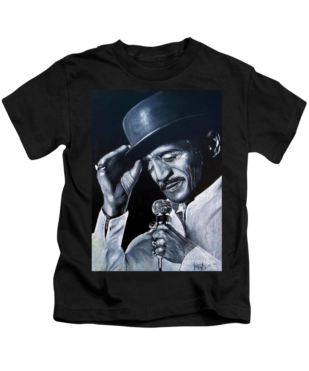 tørst kan opfattes cigar Sammy Davis Jr Kids T-Shirt by Jim Fitzpatrick - Fine Art America