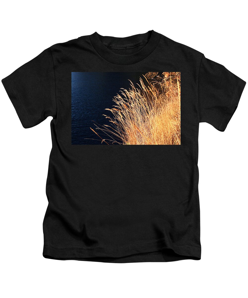 Seagrass Kids T-Shirt featuring the photograph Seagrass in Gold by Lorraine Devon Wilke