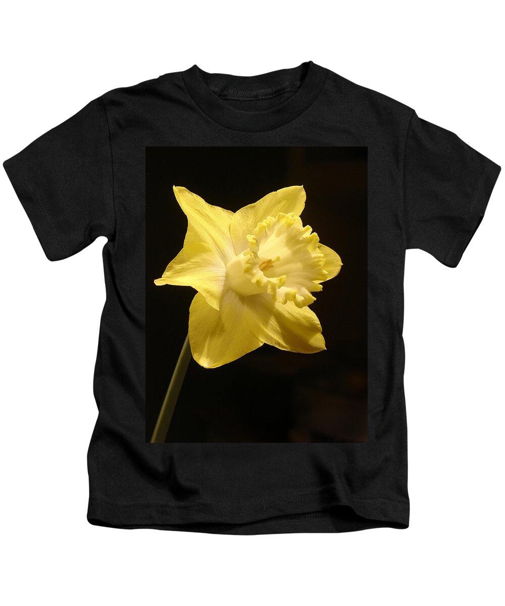 Flower Kids T-Shirt featuring the photograph Single Daffodil by Steve Karol