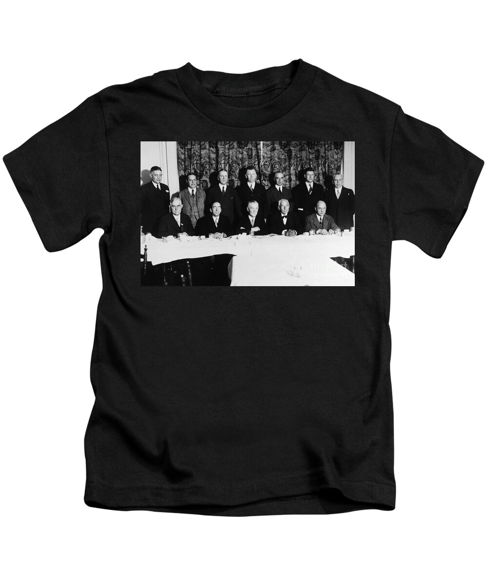 1930 Kids T-Shirt featuring the photograph Sports Luncheon, 1930 by Granger