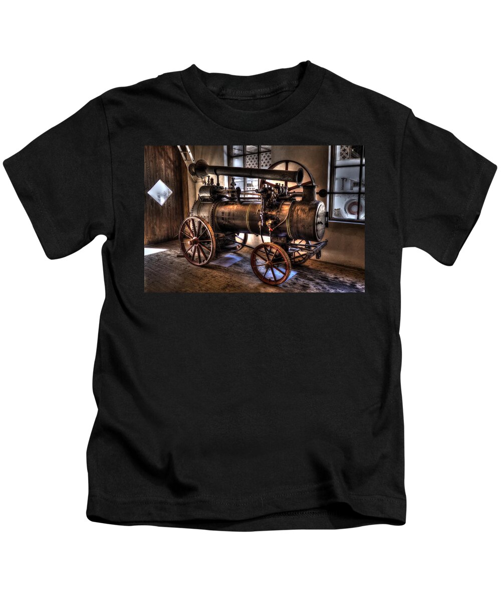 Steam Kids T-Shirt featuring the photograph Steam engine by Ivan Slosar