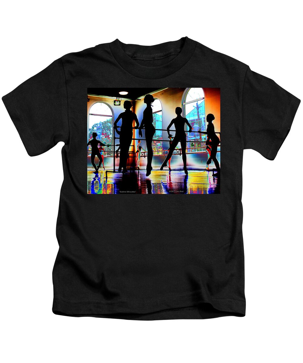Ballet Kids T-Shirt featuring the digital art Sublime Silhouettes by Larry Beat