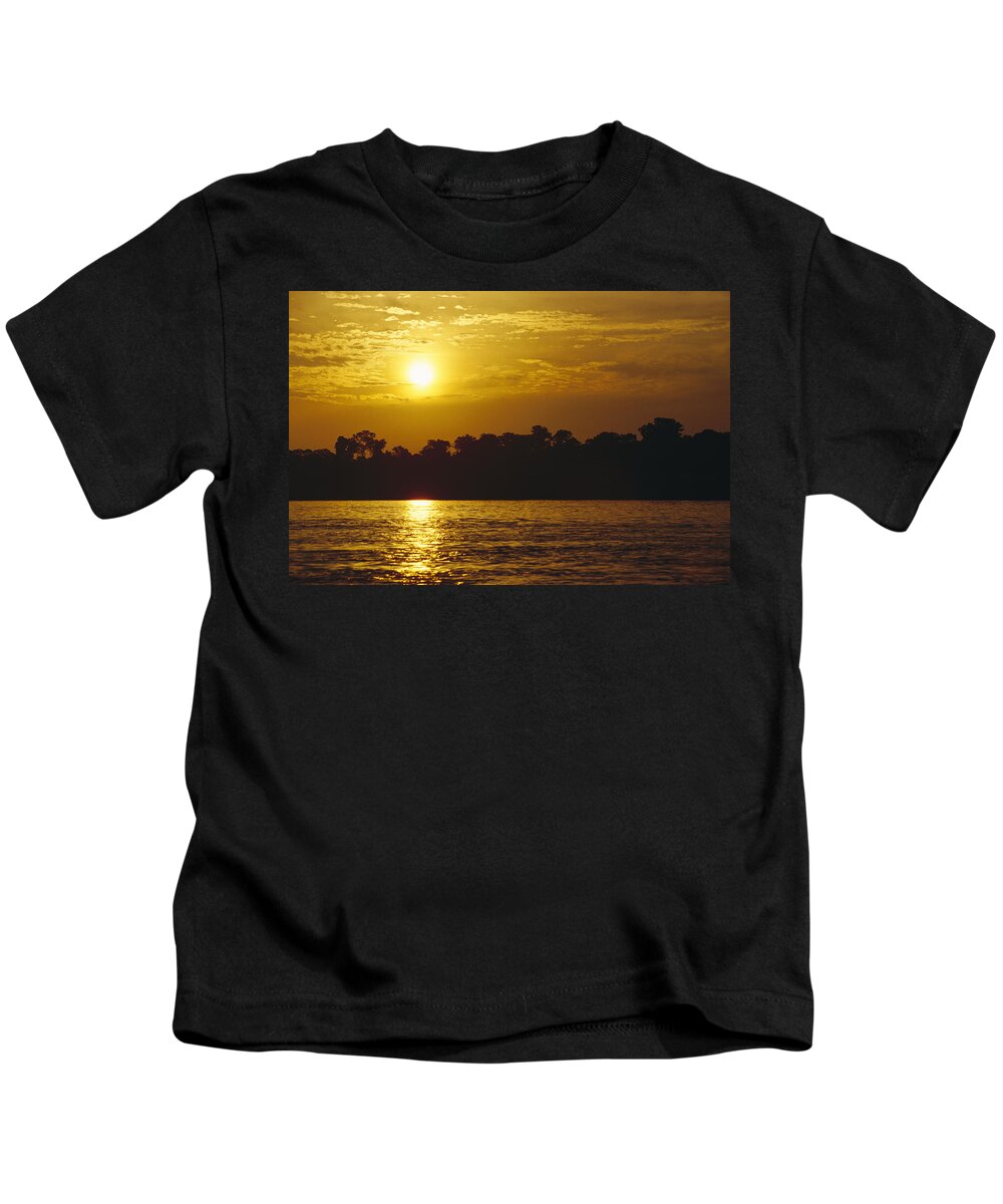 Mp Kids T-Shirt featuring the photograph Sunset Over Lowland Tropical Rainforest by Gerry Ellis