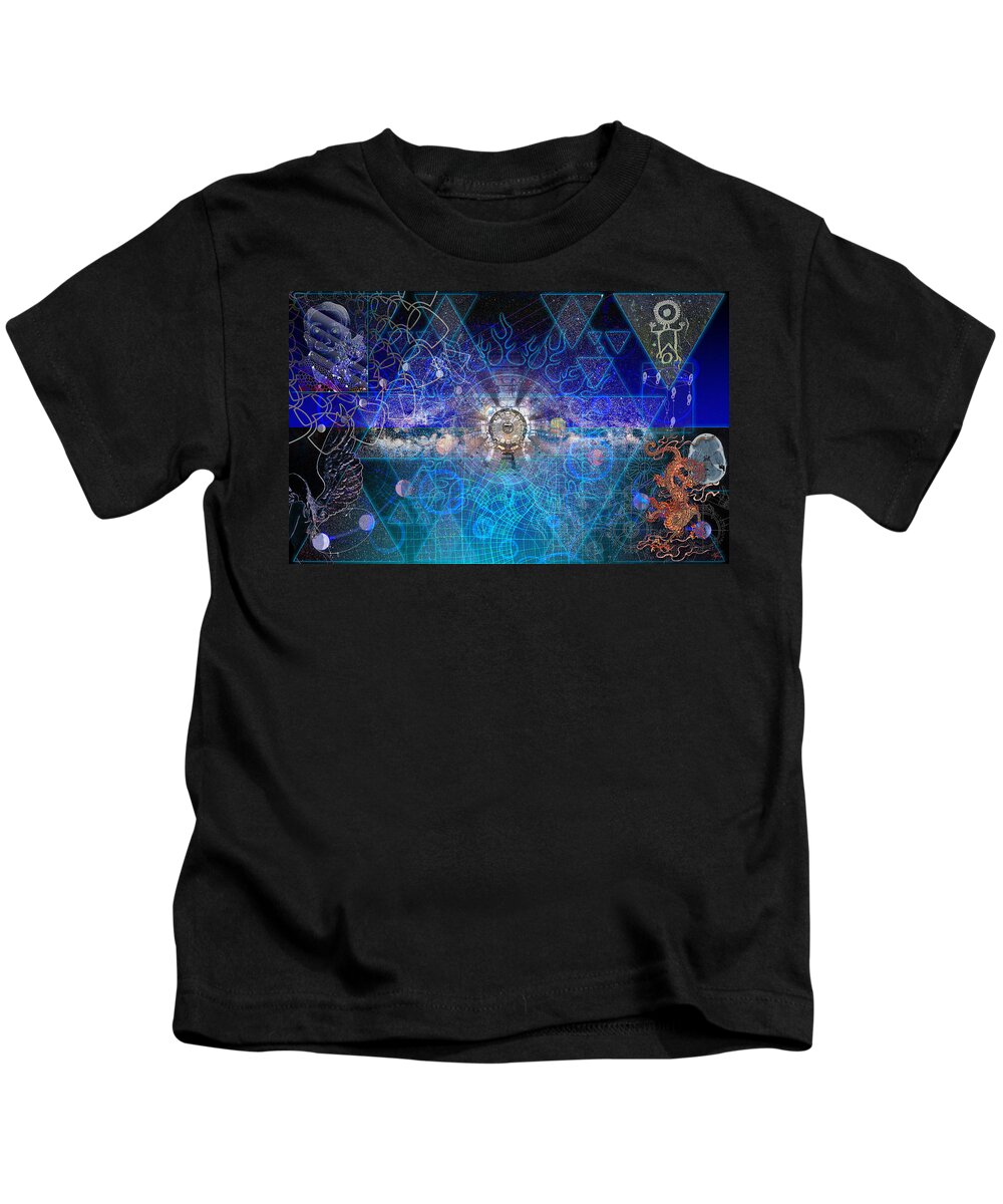 Elision Kids T-Shirt featuring the digital art Synesthetic Dreamscape by Kenneth Armand Johnson