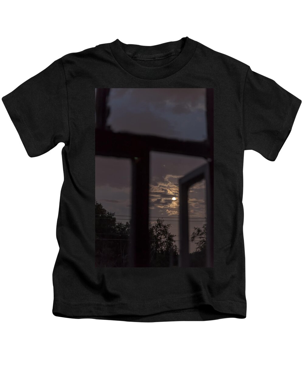 Amber Kids T-Shirt featuring the photograph The Full Moon by Michael Goyberg
