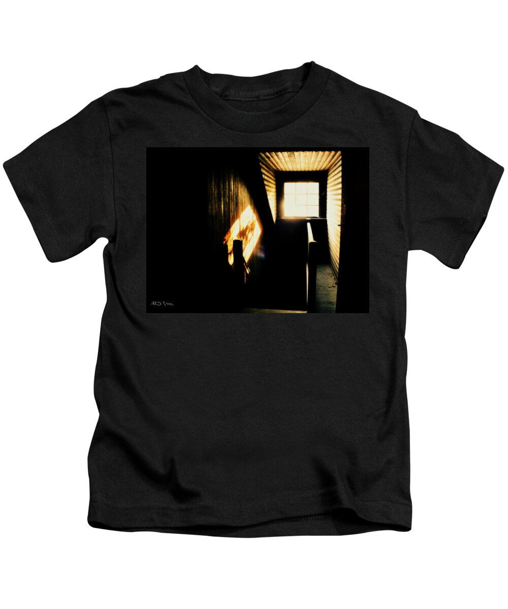 Groton School Kids T-Shirt featuring the photograph The window by Marysue Ryan