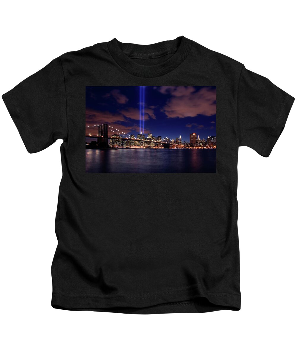New York City Kids T-Shirt featuring the photograph Tribute In Light II by Rick Berk
