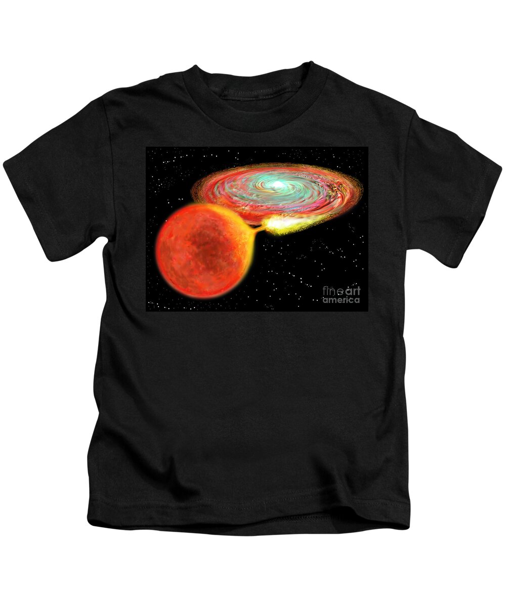 Accretion Kids T-Shirt featuring the digital art Type Ia supernova by Russell Kightley