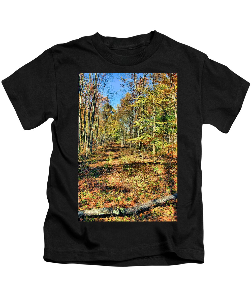Hike Kids T-Shirt featuring the photograph Watch Your Step by Kristin Elmquist