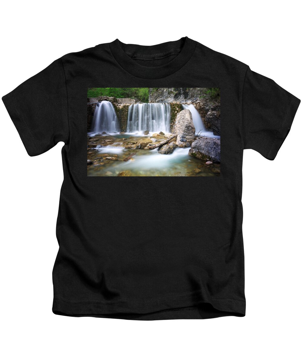 Water Kids T-Shirt featuring the photograph Waterfall by Ivan Slosar