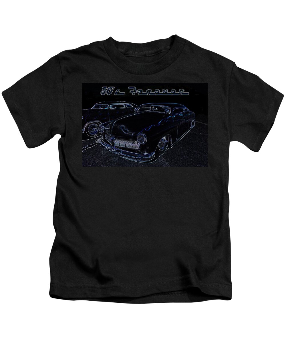 Leadsled Kids T-Shirt featuring the digital art 50's Forever by Darrell Foster