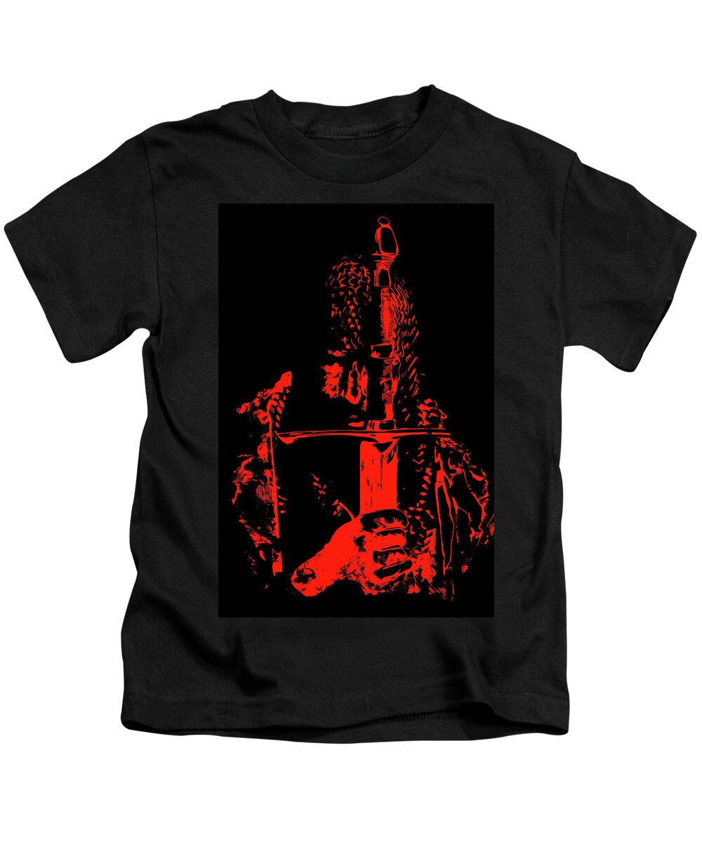 Warrior Kids T-Shirt featuring the painting Crusader Warrior #1 by AM FineArtPrints