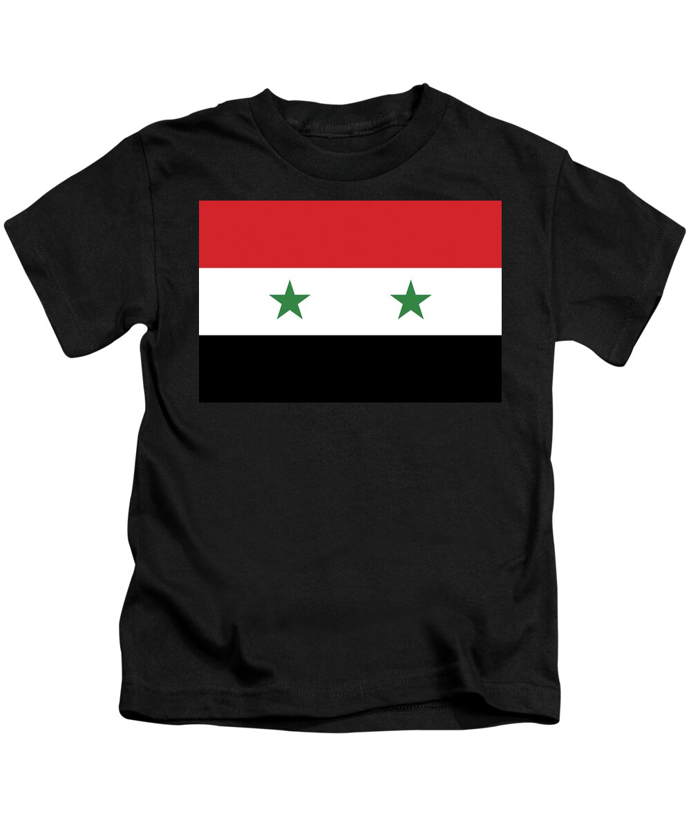 Arab Kids T-Shirt featuring the digital art Flag of Syria #1 by Roy Pedersen