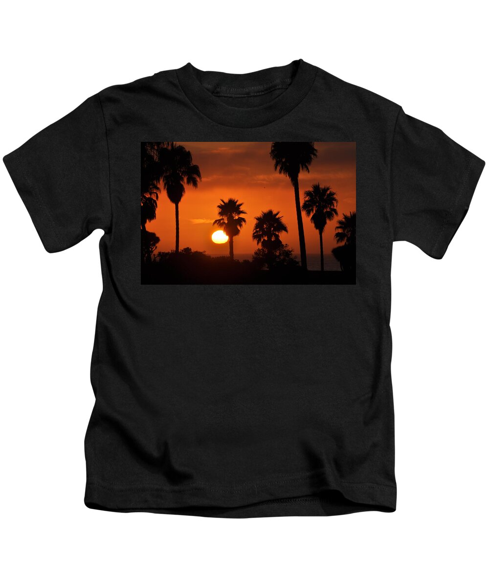 Sunset Kids T-Shirt featuring the photograph La Jolla Sunset #1 by Bridgette Gomes