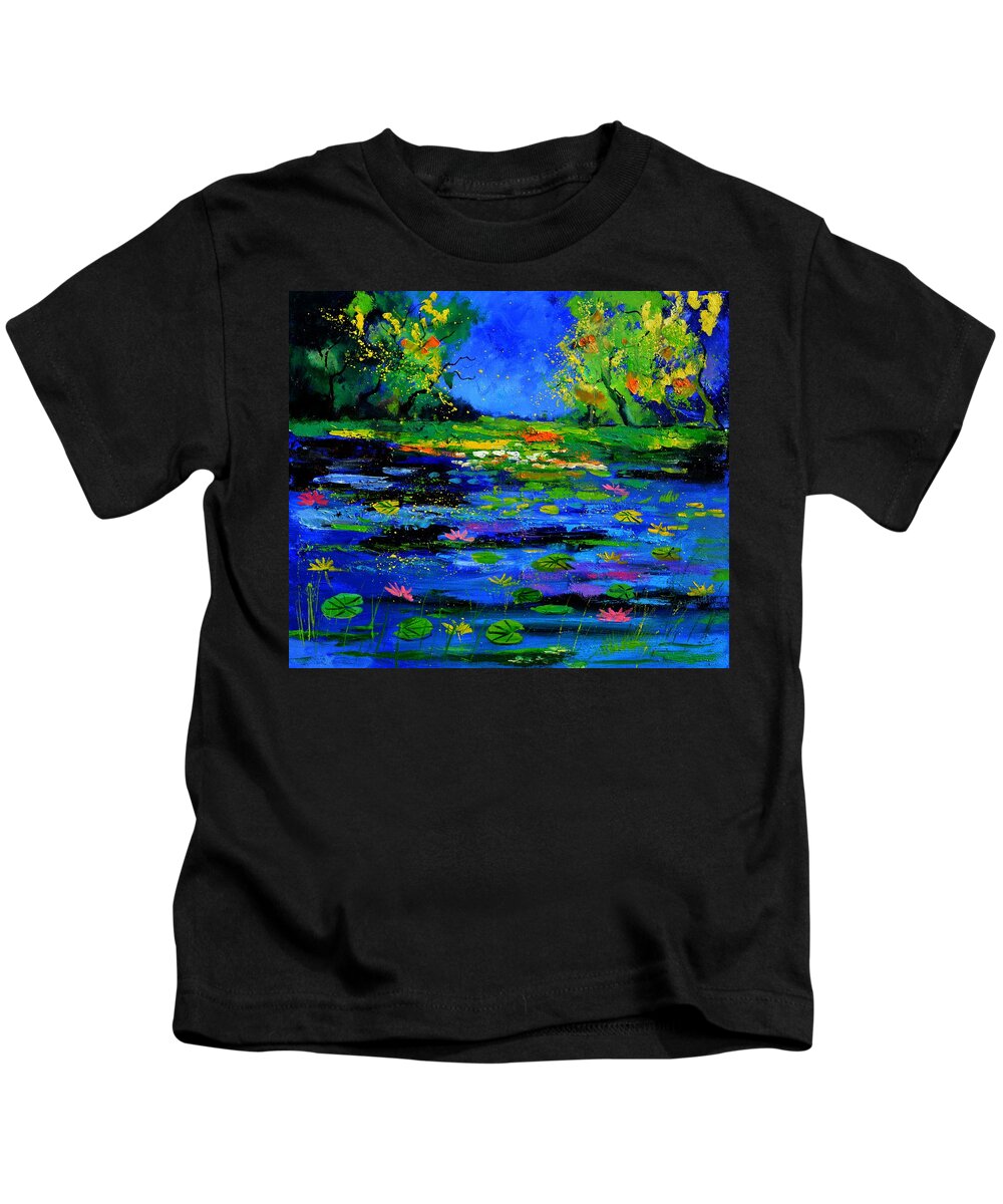 Landscape Kids T-Shirt featuring the painting Magic pond 765170 #2 by Pol Ledent